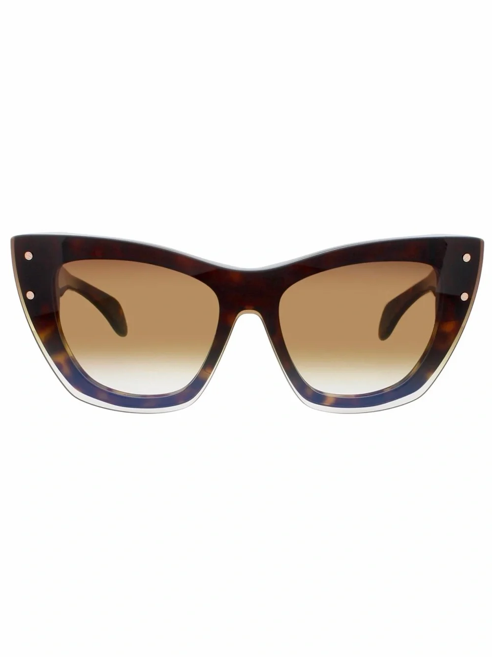 New BUGATTI 48L HAV Designer Brown Gradient Cat-Eye Sunglasses Authentic